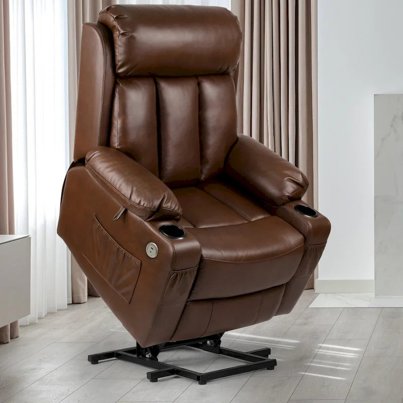 Fauteuil inclinable de massage en similicuir