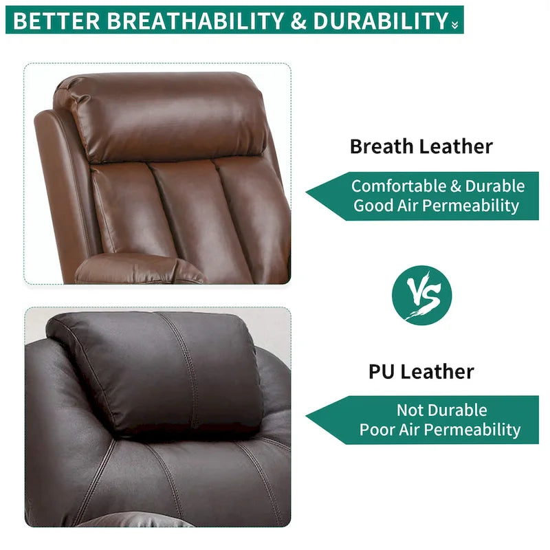 Fauteuil inclinable de massage en similicuir