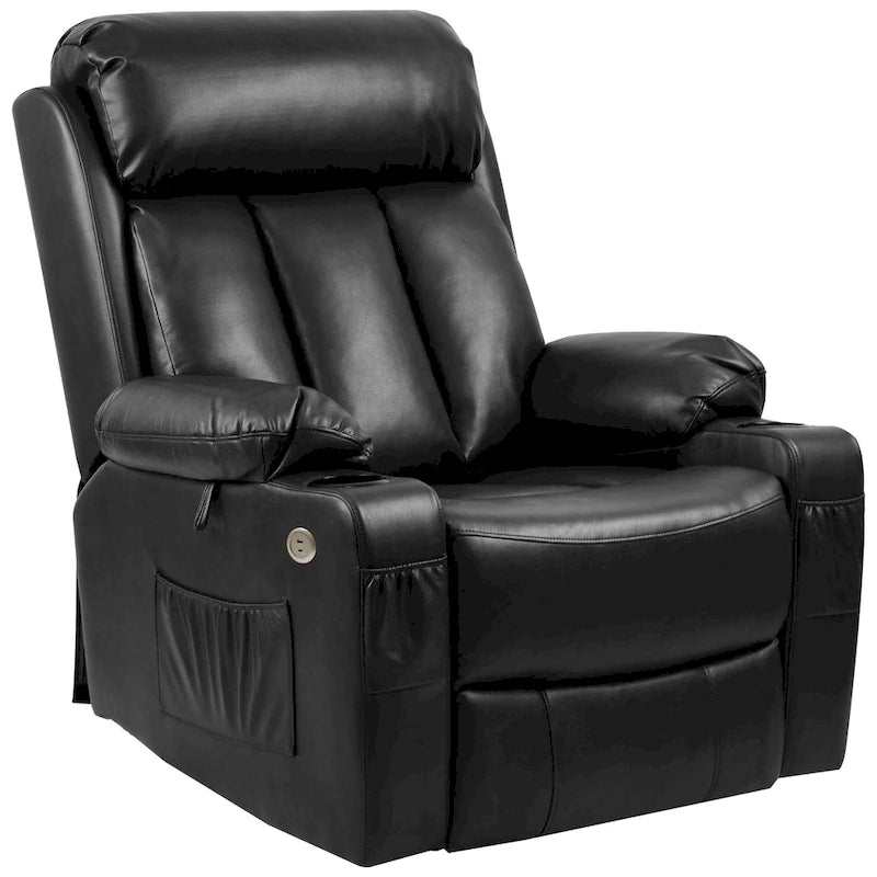 Fauteuil inclinable de massage en similicuir
