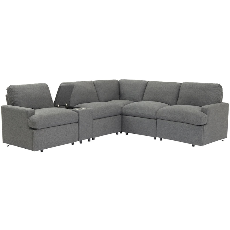 Canapé d'angle inclinable électrique