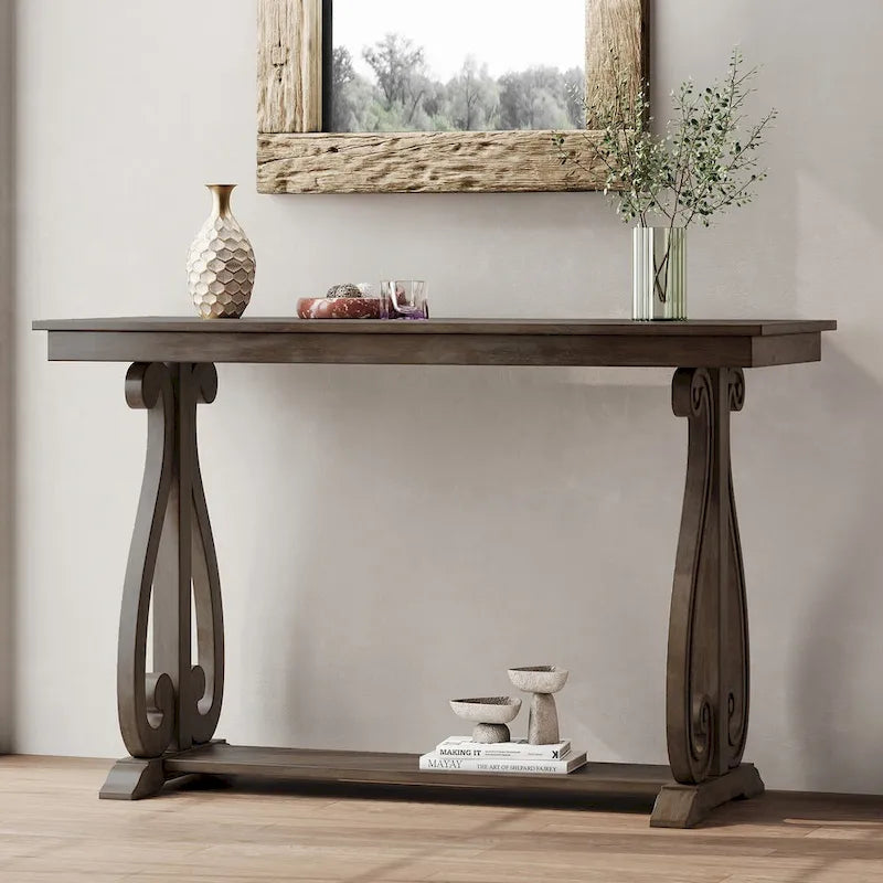 Console rustique vintage de 48 pouces