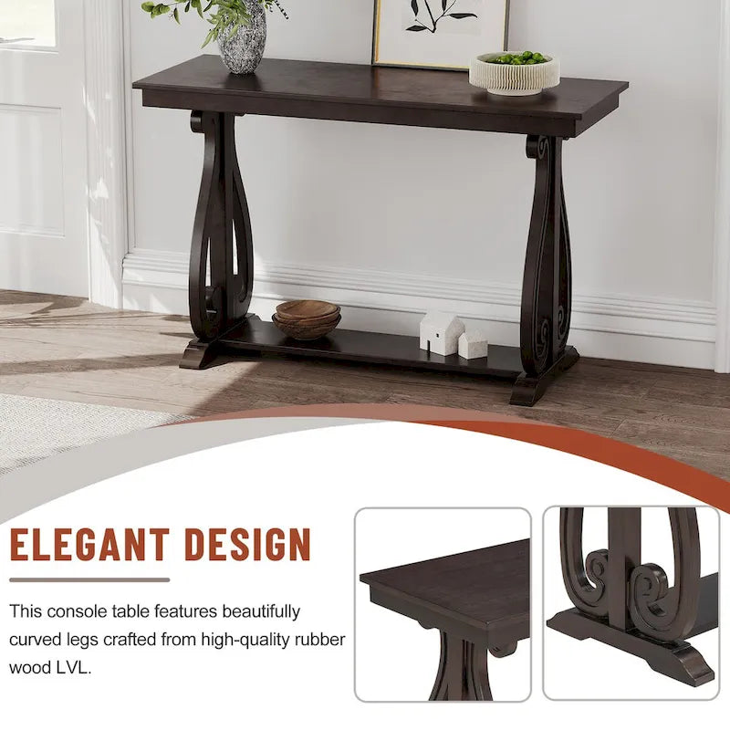 Console rustique vintage de 48 pouces