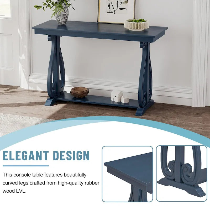 Console rustique vintage de 48 pouces