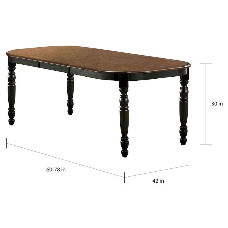 Table de salle à manger bicolore