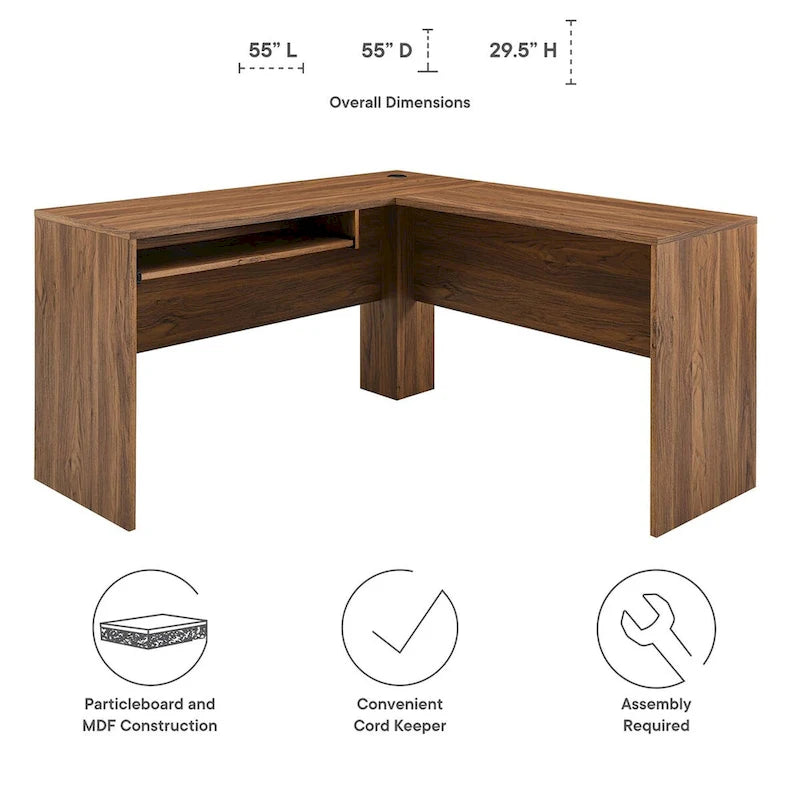 Bureau d'angle en bois