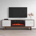 Meuble TV avec cheminée
