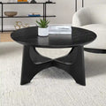 Table basse ronde en bois de style moderne et élégant