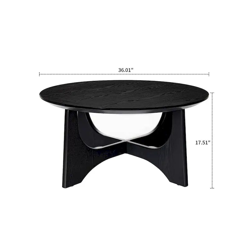Table basse ronde en bois de style moderne et élégant