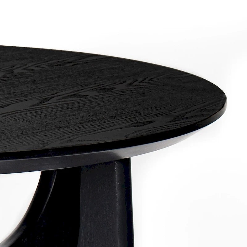 Table basse ronde en bois de style moderne et élégant