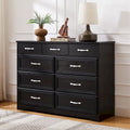 Commode longue à 9 tiroirs pour la chambre à coucher