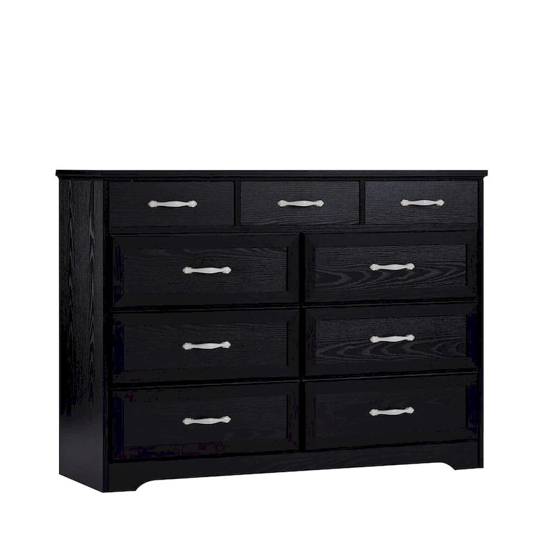 Commode longue à 9 tiroirs pour la chambre à coucher