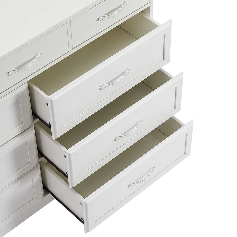 Commode longue à 9 tiroirs pour la chambre à coucher
