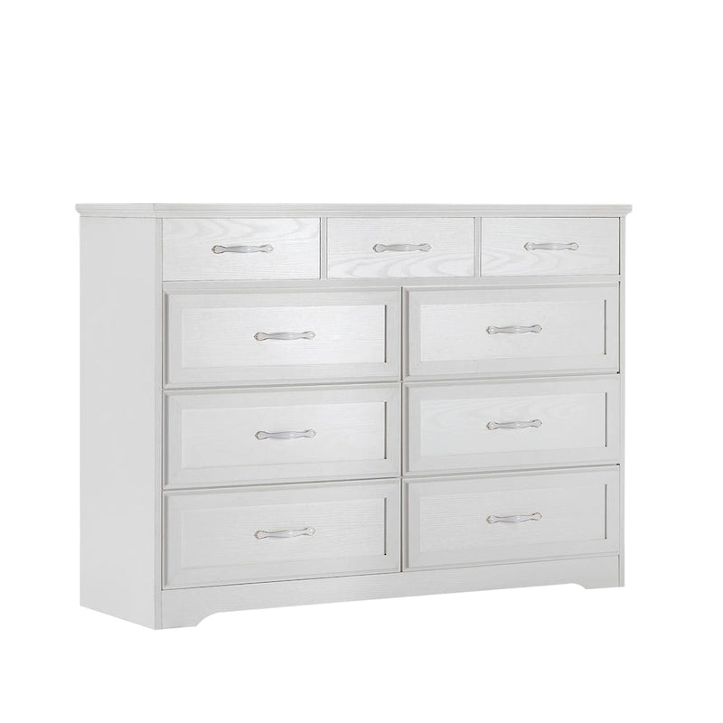 Commode longue à 9 tiroirs pour la chambre à coucher
