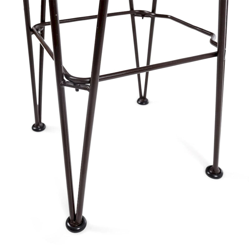 Tabouret de terrasse moderne en bois et métal Oaks Aura de 30 pouces